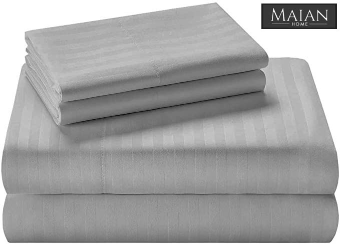 MAIAN HOME 4in1 Luxury Bedsheets Sets LIGHT GRAY